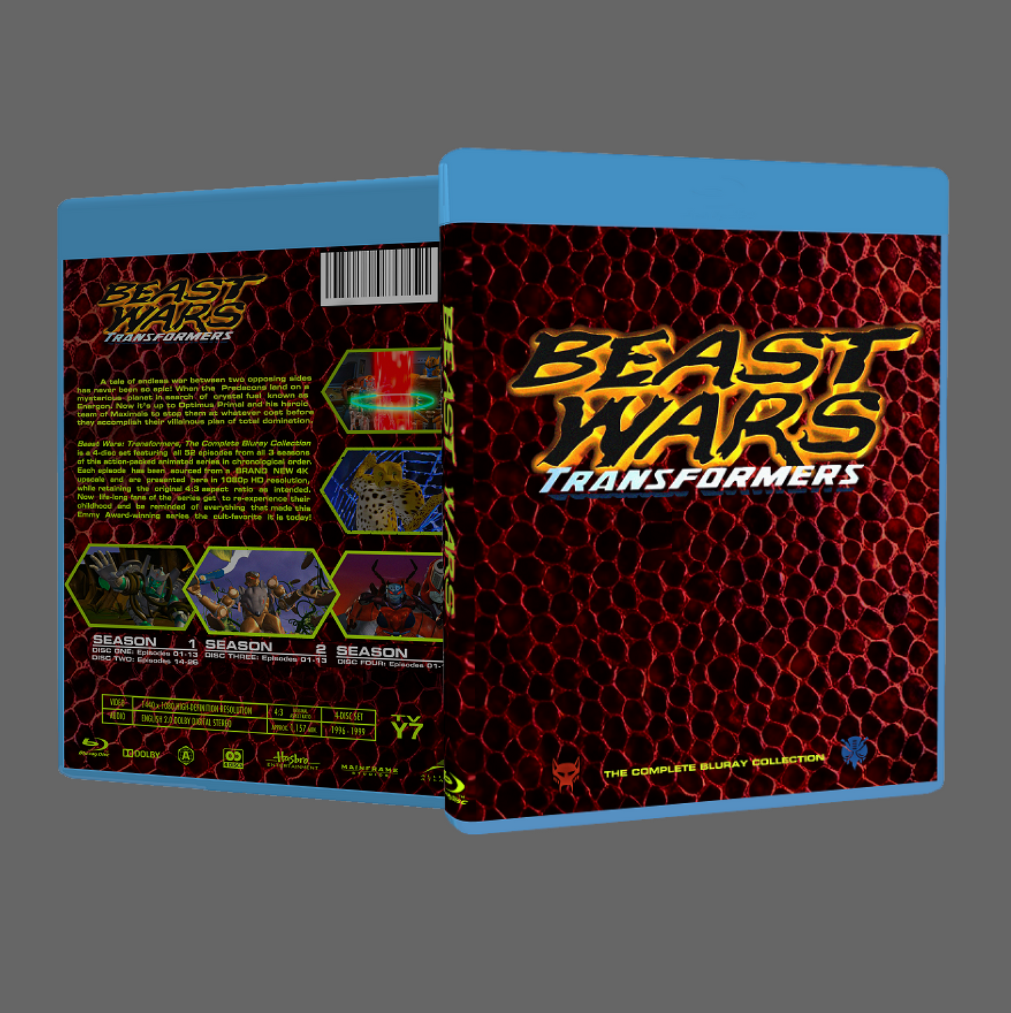 BEAST WARS: TRANSFORMERS: The Complete Series Bluray (4-Disc Set) | All 3 Seasons | HD Remaster
