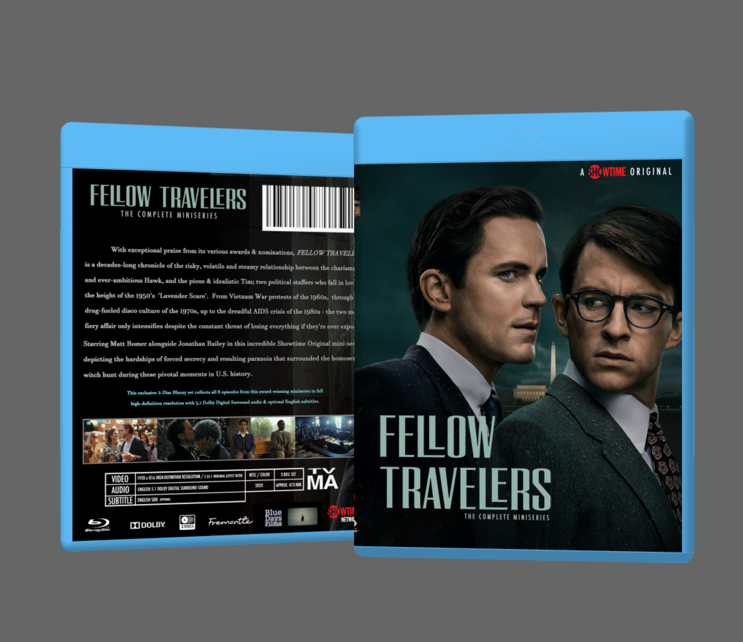 Fellow Travelers: The Complete Miniseries Bluray (2-Disc Set) | LGBT Showtime Original | All 8 Episodes