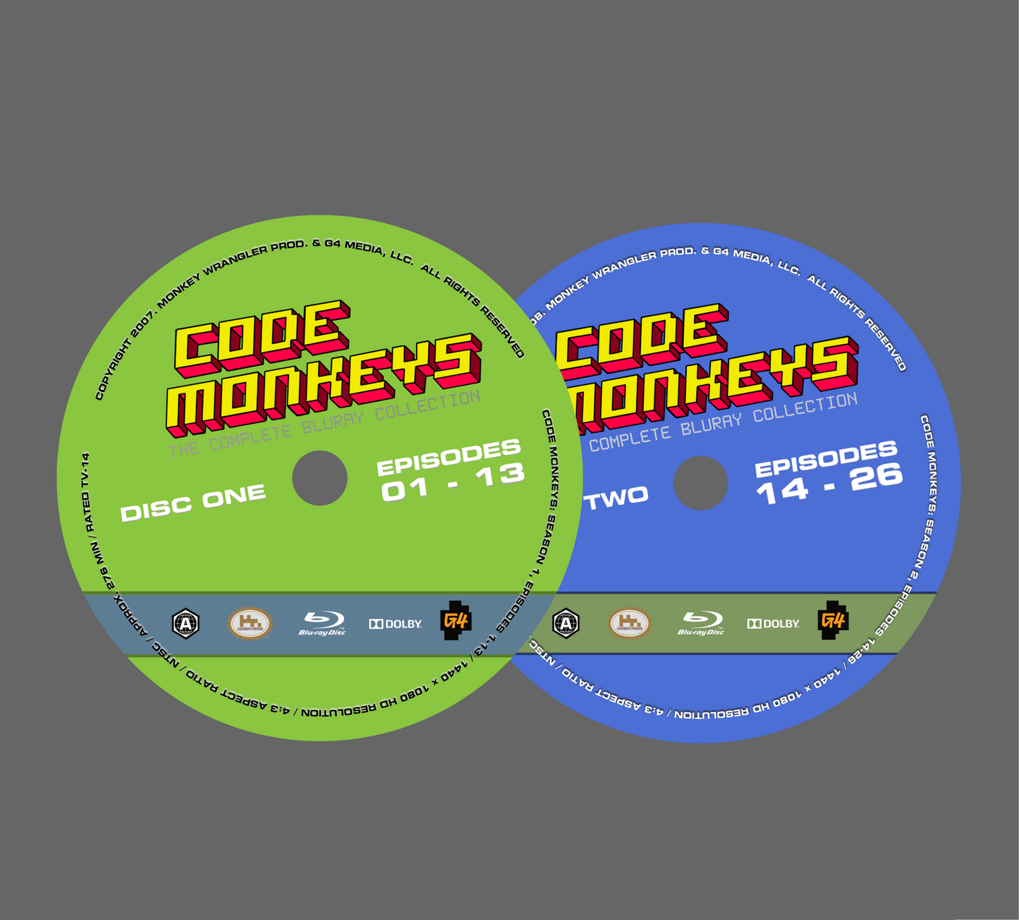 Code Monkeys: The Complete Series Bluray (2-Disc Set) | HD Remaster | All 26 Episodes w/ Extras